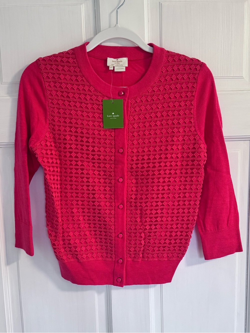 NWT Kate Spade Kite Lace front Cardigan XS